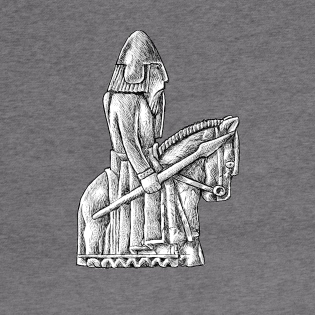 Daring Knights: The Lewis Chessmen Knight Design by Holymayo Tee